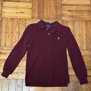 Polo by Ralph Lauren Boys Burgundy Long Sleeve Polo